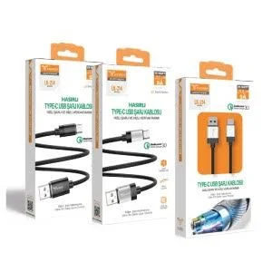 LUCATECH LK-214 Type-C USB Şarj ve Veri Kablosu 1 Metre