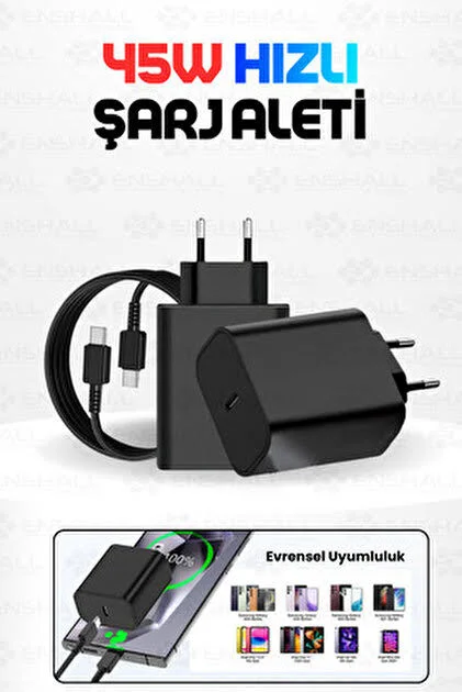 FRF SM-14 45W PD Hızlı Şarj Adaptörü - USB-C Güç Adaptörü