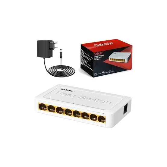 GABBLE GAB-SWC08 GS1008 8 Port Gigabit Desktop Switch