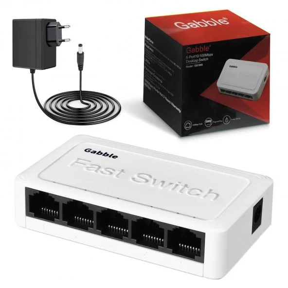 GABBLE GAB-SWC05 5 Port Gigabit Desktop Switch GS1005