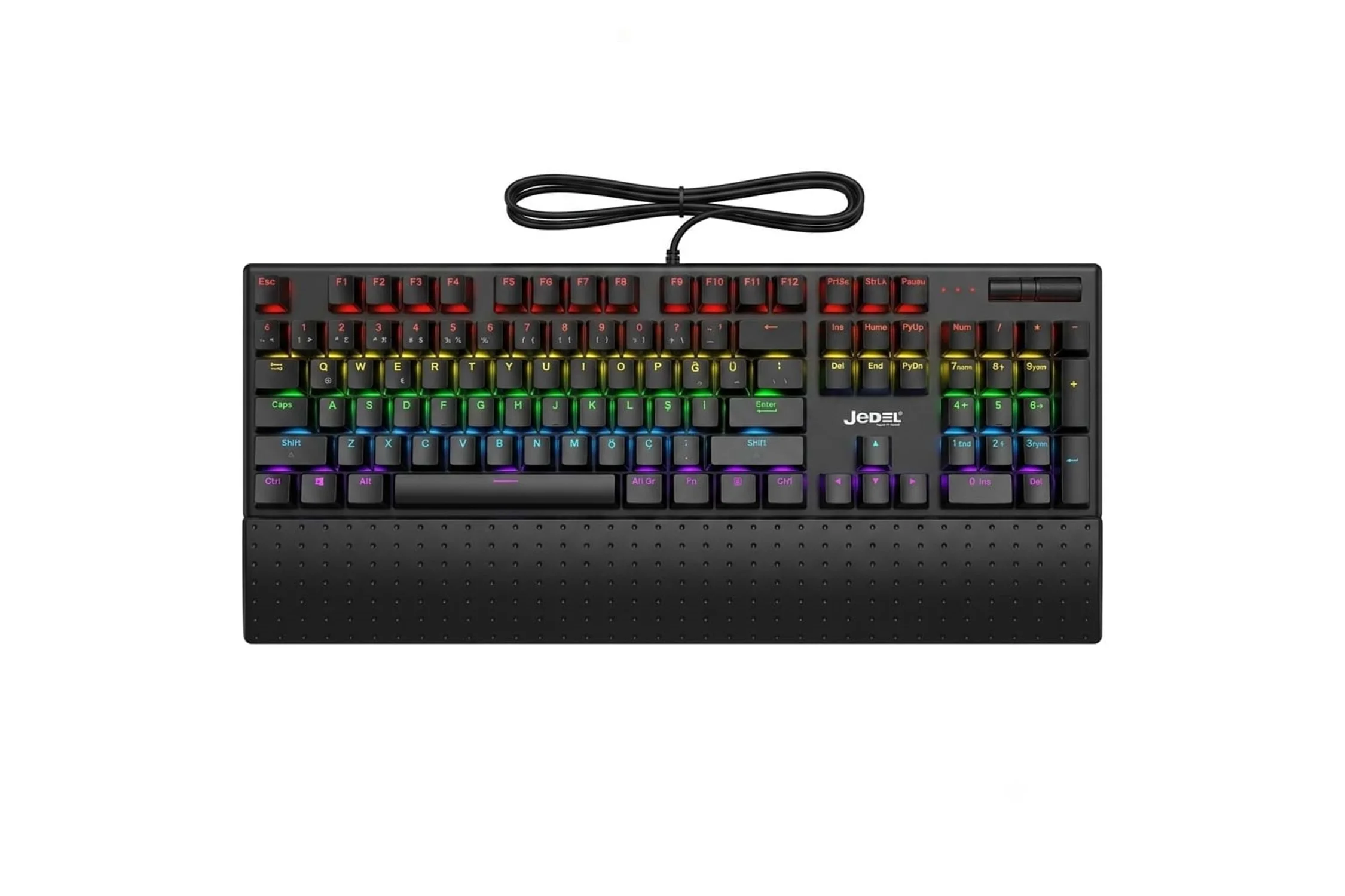 JEDEL KL-159P Gaming Klavye - RGB Aydınlatmalı, Q Türkçe Tuş Dizilimi