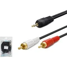 HADRON HDX1024 1.5 Metre Aux 3.5mm Jack - 2 RCA Ses Bağlantı Kablosu